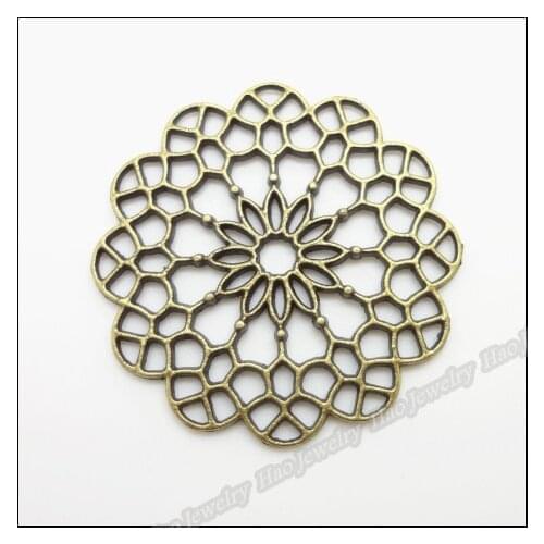 20pcs Vintage Charms Flower Pendant Antique bronze Fit Bracelets Necklace DIY Metal Jewelry Making