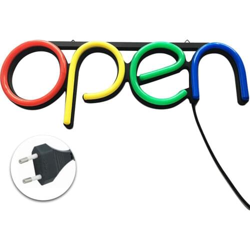 Bar Visual Open Hanging Chain Door Restaurant Wall Store Window Displaying Neon Light Led Decorative Ultra Bright Sign Lamp