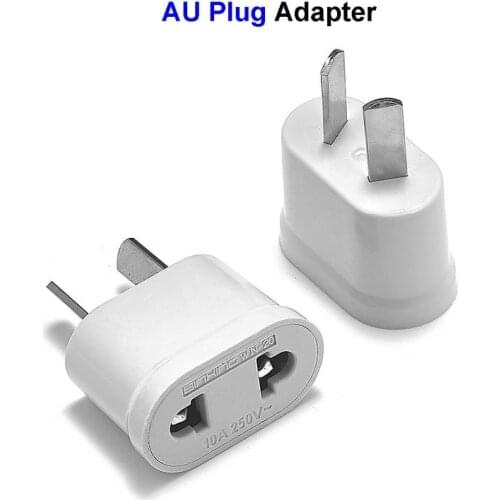 1/2/3PCS AU Australian Power Adapter 2 Pin EU US To AU Australia Travel Plug Adapter Outlet Electrical Charger Socket Outlet