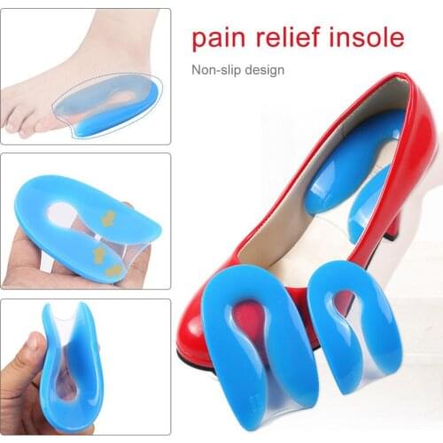 1 Pair U-shaped Heel Pad Shoe Insole Pad Comfortable Soft Heel Protector Pain Relief Care Plantar for Men Women