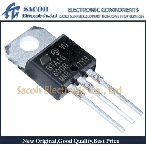 10Pcs BTA16-600BW BTA16-600B BTA16-600C BTA16-600 BTA16-800B BTB16-600B BTB16-800B TO-220 16A 600V STANDARD TRIACS