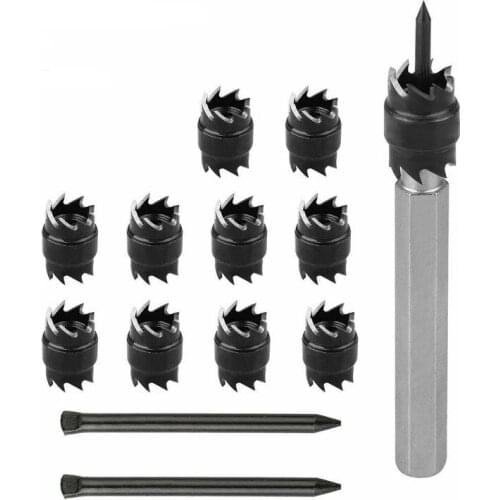 13 Pcs 3/8in Double Sided Spot Weld Cutter HSS Drill Bit Remover Welder Cut Tool