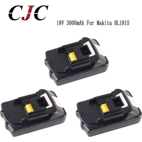 3PCS 18V 3000mAh Li-ion Rechargeable Battery for Makita BL1815 BL1830 BL1835 194205-3 194309-1 Replacement Power Tool Battery