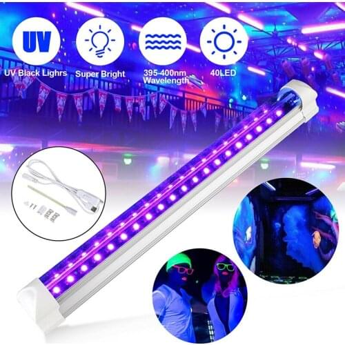 32cm Black Light Bar Stage Light 10W T8 Integrated Bulb UV LED Black Lights Portable Party Club DJ Equipment With Switch