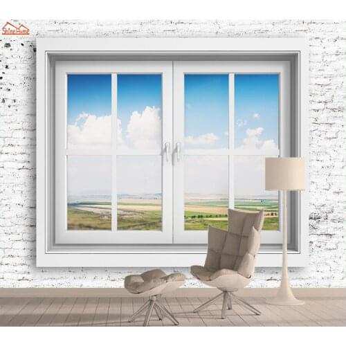3d Photo Mural Wallpaper Wallpapers for Living Room Bedroom Wall Paper Papers Home Decor Self Adhesive Brick Window Murals Rolls