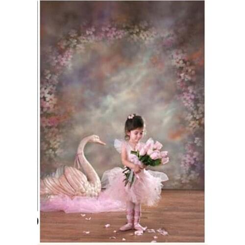 5*6.5ft retro style flowers door vinyl backdrops for photography newborn baby photo studio background cloth custom made