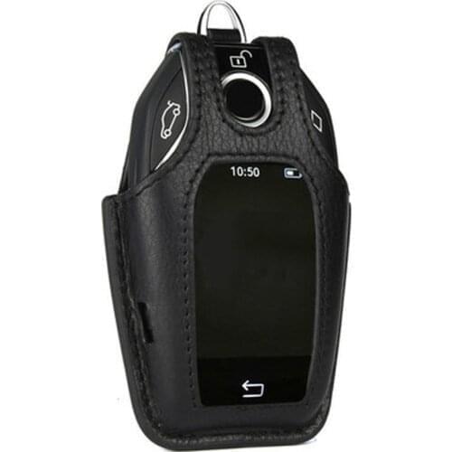 Car Remote Key Fob Case Cover Bag Car Key Protect Case Leather Car Styling For BMW 7 Series G11 G12 2016 2017 Display Key Case