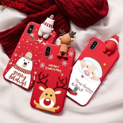 Christmas Cartoon Deer Phone Case For iPhone 11 Pro XS Max XR X 5 5S SE 2020 Coque For iPhone 6 6S 7 8 Plus Silicone Matte Cover