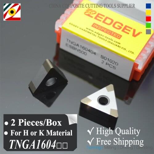 EDGEV 2 Pieces Boron Nitride CBN Insert TNGA160404 TNMG160408 or TNGA331 Blade for cutting Hardened Steel or Cast iron Factory