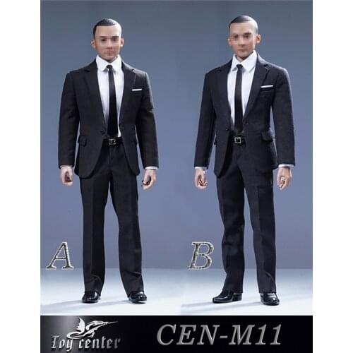 Toy Center 1/6 Black /Dark Blue Men Gentleman Business British Suit CEN-M011 for 12" Male Action Figure tony head