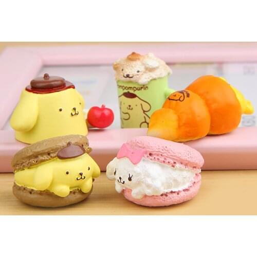 Kawaii Dessert Dog Animal Model Home Decor Miniature Fairy Garden Decoration Accessories Figurine PVC Cute Craft Bonsai Toys