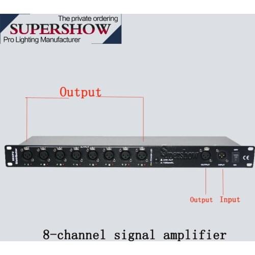 Stage Light DJ Controller DMX512 Splitter Light Signal Splitter Amplifiers 8 Way DMX Distributor for stage Equipment
