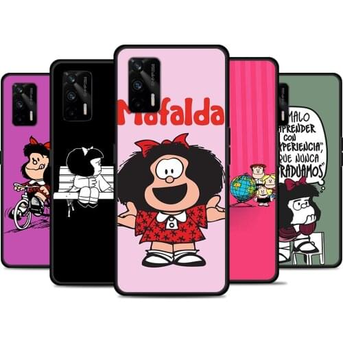 Cute Girl Mafalda For Realme 8 GT Neo Flash Edition Explorer Master Q3 Pro Narzo30 C21 C20 C11 C20A C21Y Phone Case