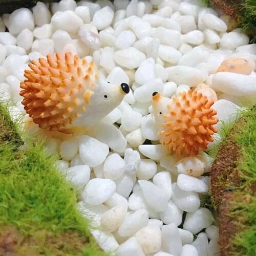Cute Hedgehog Animal Model Decoration Figurine Home Decor Miniature Toy Craft Micro Garden Fairy Ornament DIY Accessories