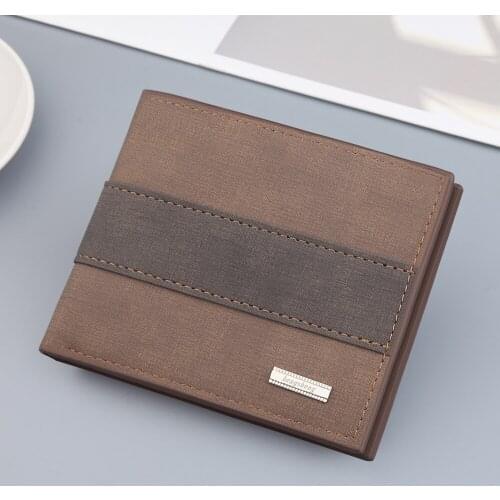 Men Wallet Leather ID Credit Card Holder Clutch Coin Purse Luxury Brand Wallet Frosted Short Wallets 2019 Men Wallet Coin Pocket
