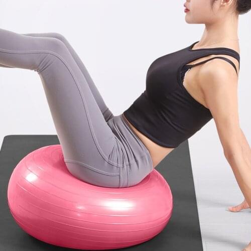 50cm Yoga Balls Pilates Fitness Ball Gym Balance Fit Ball Exercise Workout With Pump Doughnut Thickened Explosion-proof Fitball