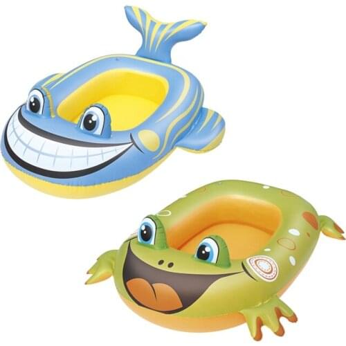 Inflatable Baby Fish/Frog Boat Pool Float Swim Water Toys Fun Floats Pool Buoy Ride-on Raft Boia Piscina