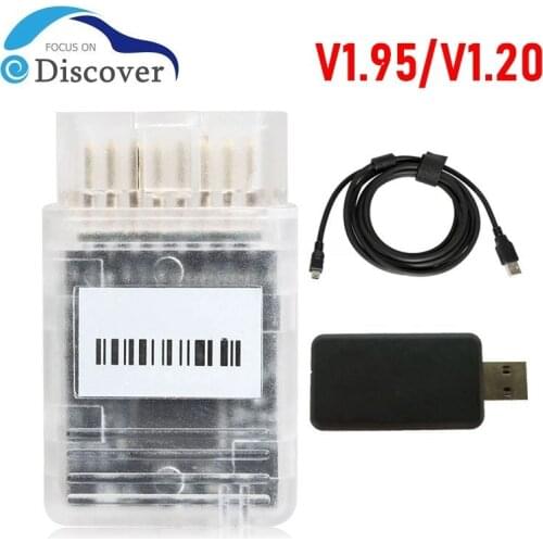 Newest OBD V1.95 V1.20 OBD 1.95 1.20 ECU Upgrade Tool openport 2.0 Transfer Stable Real Reading OBD with USB Dongle