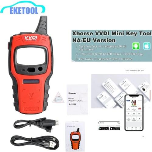 Original Xhorse VVDI MINI Key Tool EU/NA Works iOS/Android Smart Control Get Free 6bit 48-Clone function Replace VVDI Key Tool