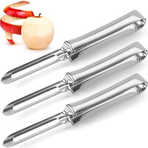 Peeler Vegetable Peeler Portable Multifunction Silver Fruit Cutter 3Pcs Cooking Tools 430 Stainless Steel Kitchen Accessories