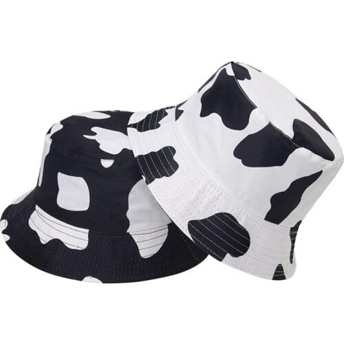 LDSLYJR 7 sytle print cotton Bucket Hat Fisherman Hat outdoor travel hat Sun Cap Hats for Men and Women 132