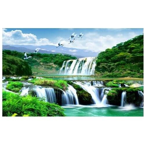 Custom 3d wallpaper Chinese landscape setting wall wallpaper