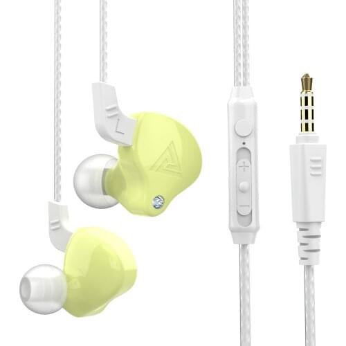 QKZ Cute Colorful Headset 3.5mm In-Ear Earphone Game HIFI Bass Noise Cancelling Earbuds With Mic AK6-X For smartphones