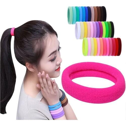 30pcs/Lot 4.3cm women Rubber Bands HairRopes Gum Ponytail Holders Hair Bands children Hair Accessories Elastic Headband headwear