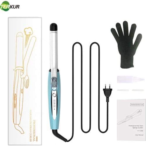 Steam Curling Iron Automatic Spray Curling Iron Multifunctional Ceramic not Hurting Hair Liquid Crystal Curling Iron 5 Temp Adj