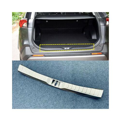 Steel Inner Rear Bumper Protector Sill Trim 1pcs For Toyota RAV4 2019 - 2020