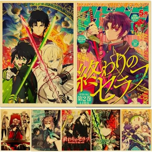 WTQ Canvas Painting Anime Poster Seraph of The End Vintage Retro Posters Wall Decor Wall Art Picture Room Decor Home Decor