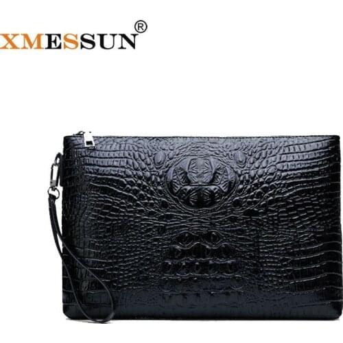 XMESSUN 2020 New Crocodile Pattern Envelope Bag Women Fashion Trendy Briefcase Pouch High Quality Clutch H359