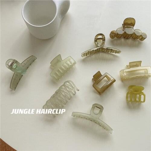 2021 New Green Department Hair Clip Bath Hair Claw For Women Girl Shark Hair Accessories Hair Style Making