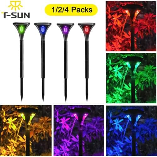 1/2/4 Pcs 360° Luminous Solar Light 7C Solar Garden Light Outdoor Solar Lamp For Path Courtyard Decor Solar Power Holiday Light