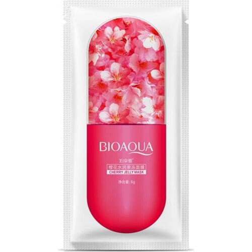 1Pc Cherry Blossoms Aloe Jelly Facial Mask Hydrating Nourishing Moisturizing Face Mask Depth Replenishment Oil-control Face Care