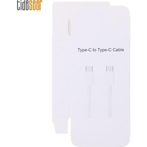 300pcs Paper Retail Package Box For Type-C to Type-c Fast Charging Cable USB-C To 8Pin Data Cord for Micro Usb Type C Cables
