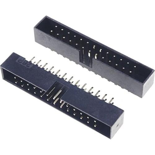50 Pcs Box Header 26 Pin 2x13P 2.0mm Pitch Male Shrouded PCB straight IDC Socket dual rows space 2.0 Through hole DIP