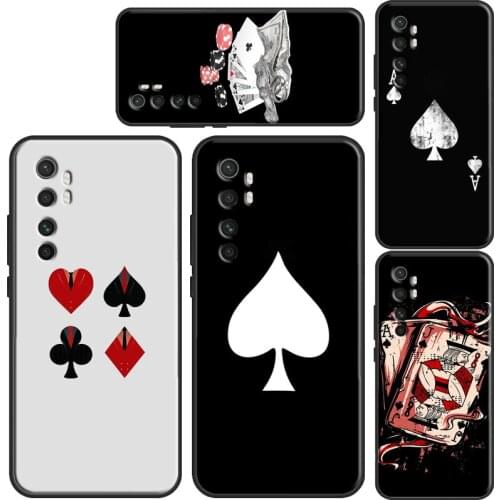 Ace of Spades Poker Case For Xiaomi Mi Note 10 Lite Mi 9 9T 10 Pro Max3 Mi 10 Ultra A3 POCO X3 NFC F2 Pro F1