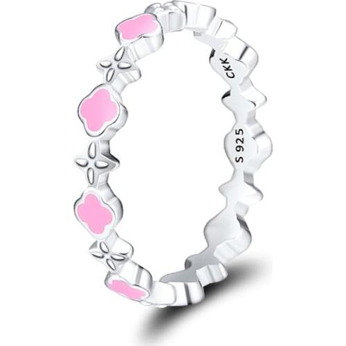 Openwork Floral Rings 100% 925 Sterling Silver Jewelry Free Shipping