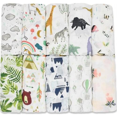 Baby Blankets Newborn Bedding Baby Swaddle Baby Muslin Blanket Baby Blanket Infant Wrap 30%Cotton + 70%Bamboo