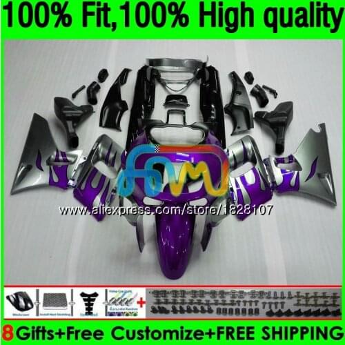 Injection For KAWASAKI ZZR-400 ZZR 400 01 03 04 05 06 07 purple flame 155BS.14 ZZR400 2000 2001 2002 2003 2005 2006 2007 Fairing