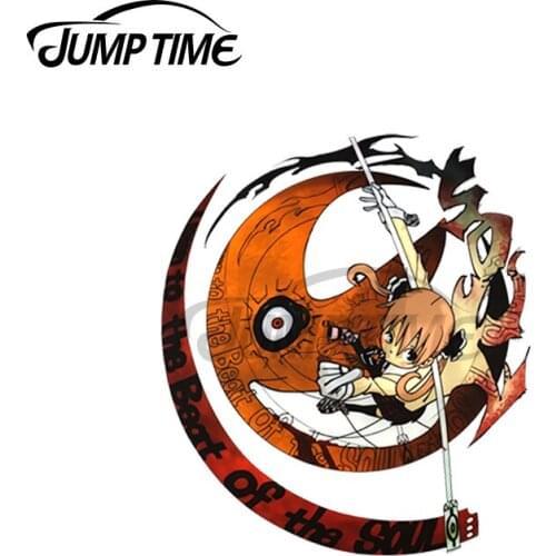 JumpTime 13 x 10.8cm For Maka Hit Anime Car Stickers DIY Vinyl Occlusion scratch Waterproof Vinyl Motorcycle Decal Gift