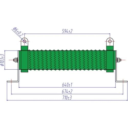Ceramic 6000W Tube Wirewound Resistance used as dump load resistors, braking resistance