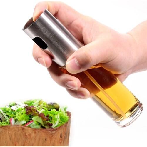 Kitchen Salad BBQ Kitchen Baking Roasting Glass Pump Olive Mister Hair Cooking Bottle Oil Spray