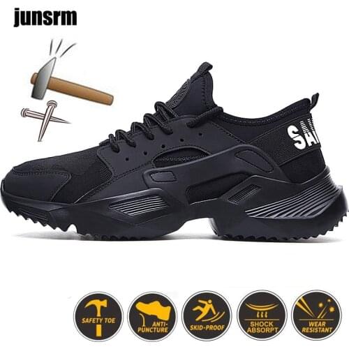 Safety shoes, breathable, lightweight, steel toe, puncture-proof comfortable work shoes for men and women, safety boots