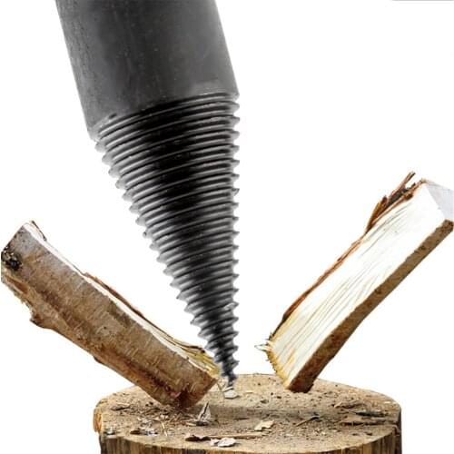 32mm Firewood Splitter Drill Bits Round/Square/Hex Shank Cutting Wood Splitter High Speed Steel Screw Splitting Cone Twist Auger