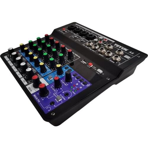 Mini Audio Mixers DJ Controller USB Mixing Console for MP3 Recording Bands