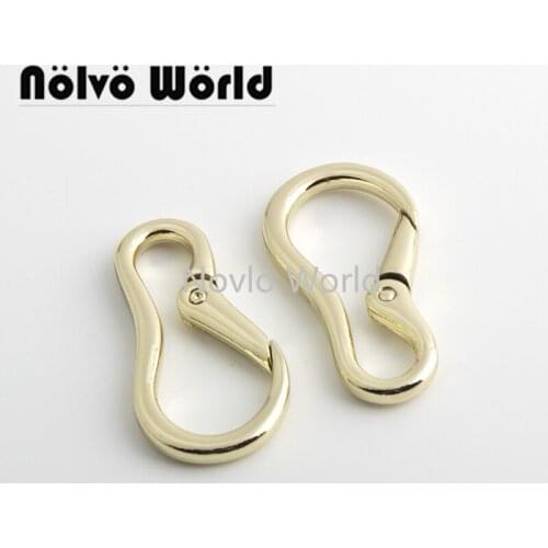 Nolvo World 10-50 pieces 20mm Metal snap hook clip snap hook key chain light gold snap hooks