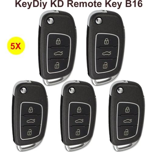 Okeytech 5PCS/LOT KEYDIY Remote Key B16-3 For KD900 URG200 KD200 3 Buttons B16 B Series Remote Key