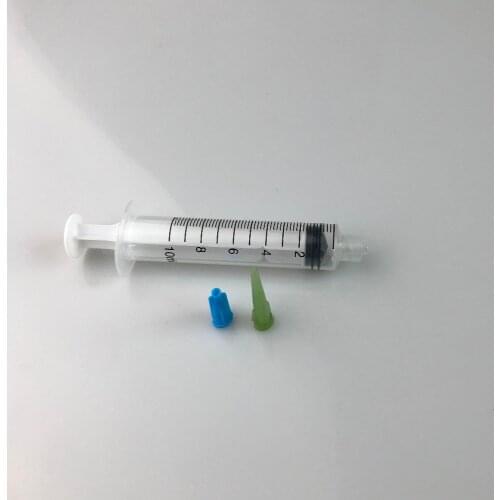 10PCS/LOT Transfer Syringe (10cc plastic syringe + plastic conical nozzle + plastic tip cap)